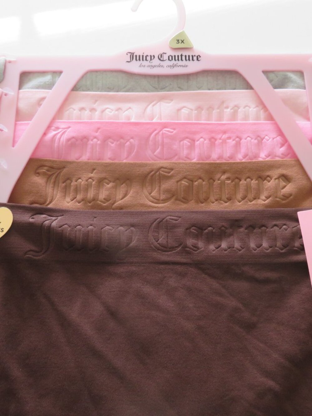 (#123) Juicy Couture Intimates Comfy 5 Pack Logo Boyshort Panties Size 3X - Picture 3 of 5
